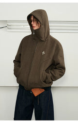 Men's Herringbone Hooded Puffer Jacket
