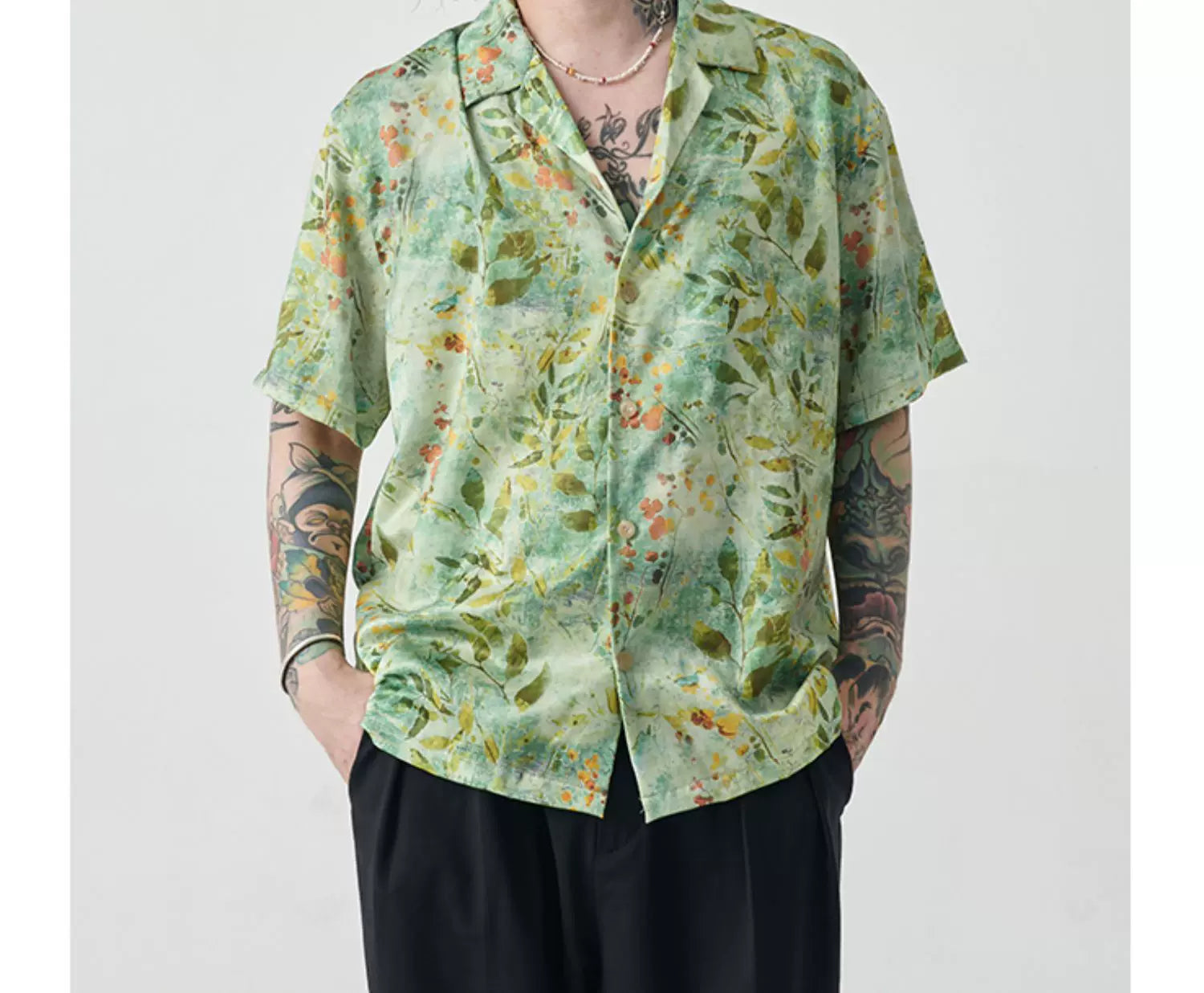 Loose Short Sleeve Hawaiian Shirt