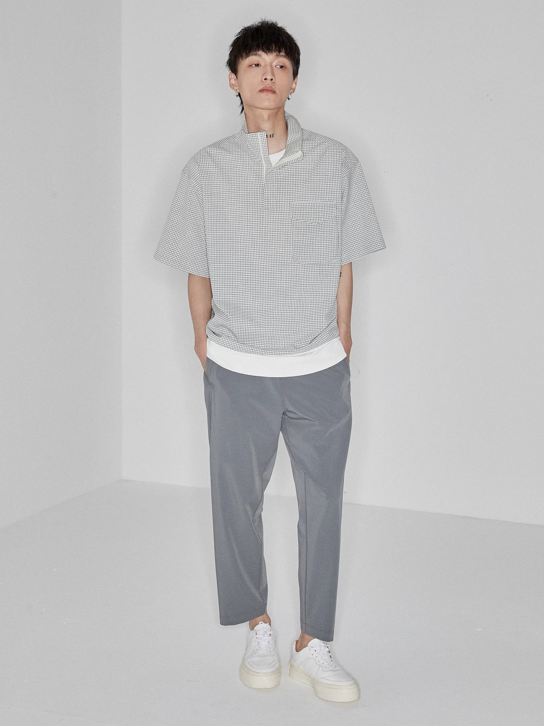 Drapey Stretchy Elastic Waist Cropped Pants