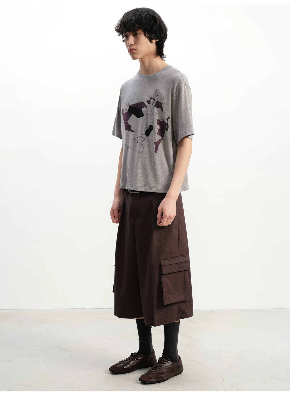 Purple Sofa Print Short Sleeve Tee