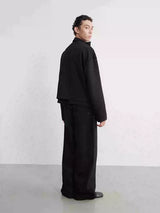 Double Layer Tencel Zipper Shirt