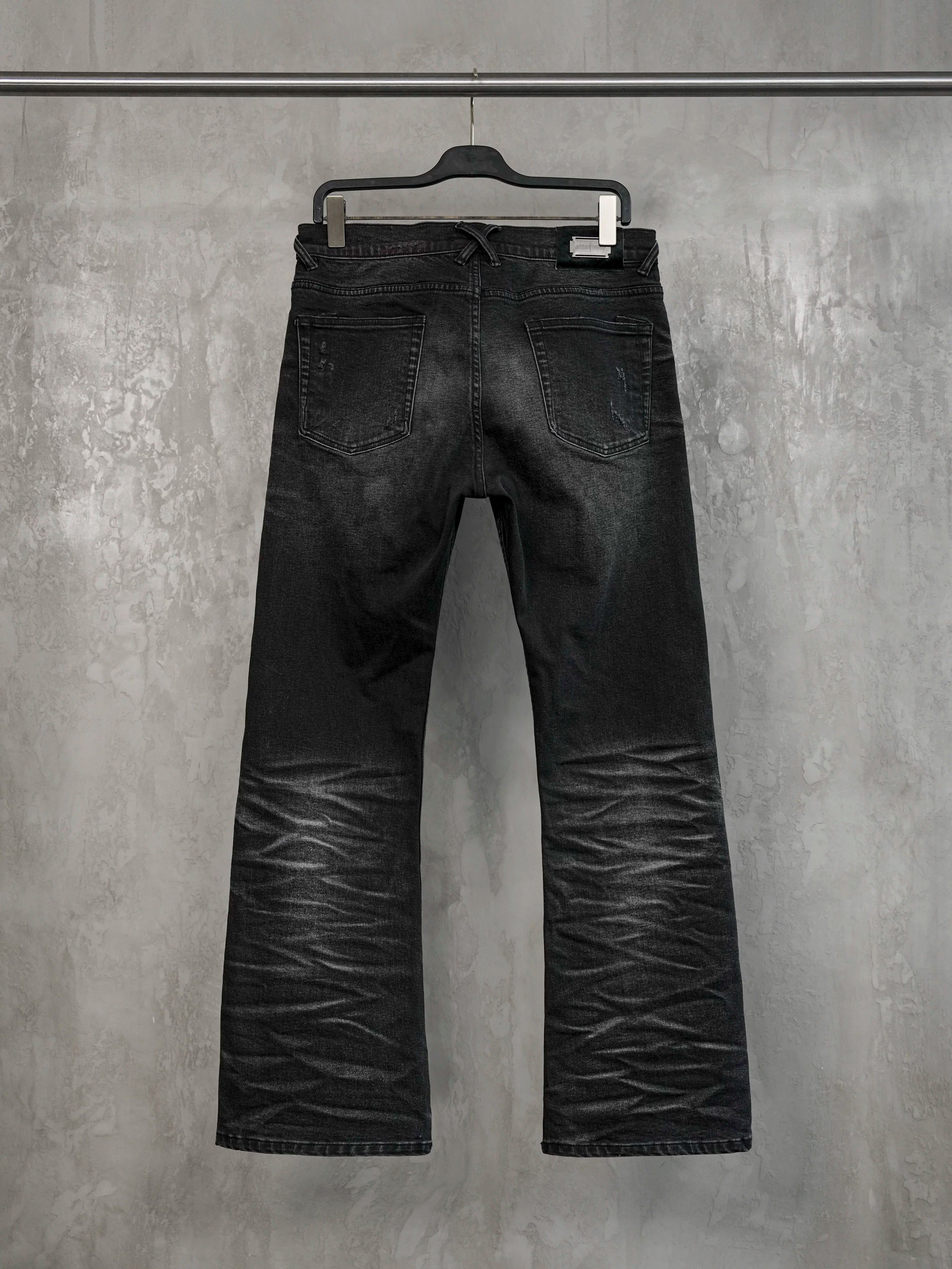 Stretchy Washed Flared Jeans