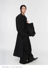 Dual Style Shoulder Pad Trench Coat
