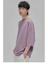 Vintage Ribbed Half Sleeve Tees