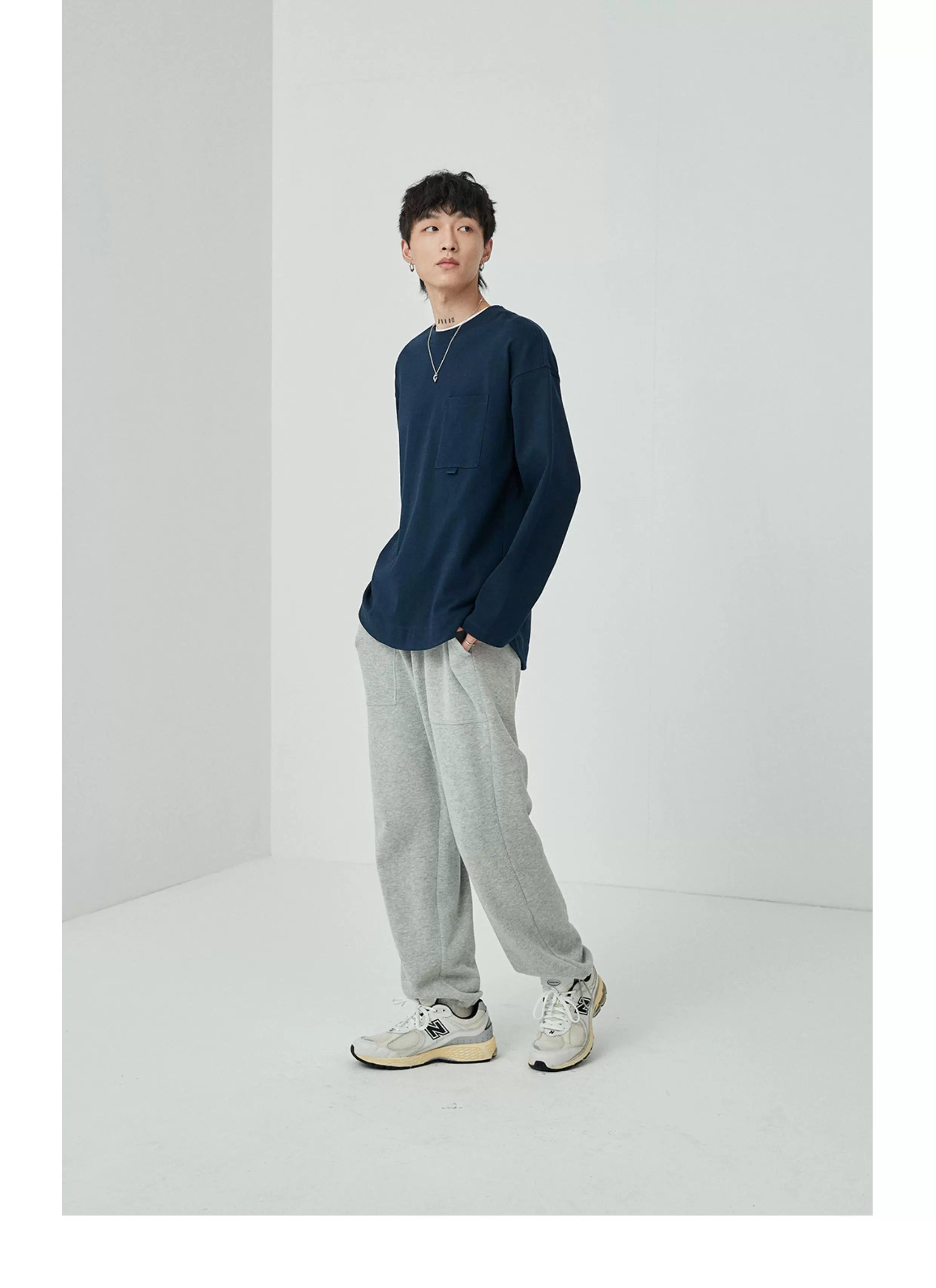 Ribbon Pocket Long Sleeve Tee