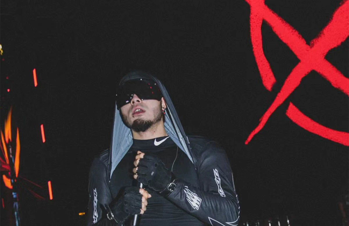 Silver Wax Embossed Bootleg Cargo Pants