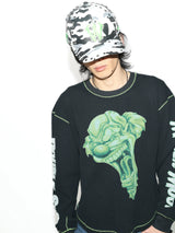 White Camo Riveted Embroidered Leather Baseball Cap
