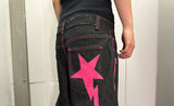 2000s Pink Baby Bootleg Straight Jeans