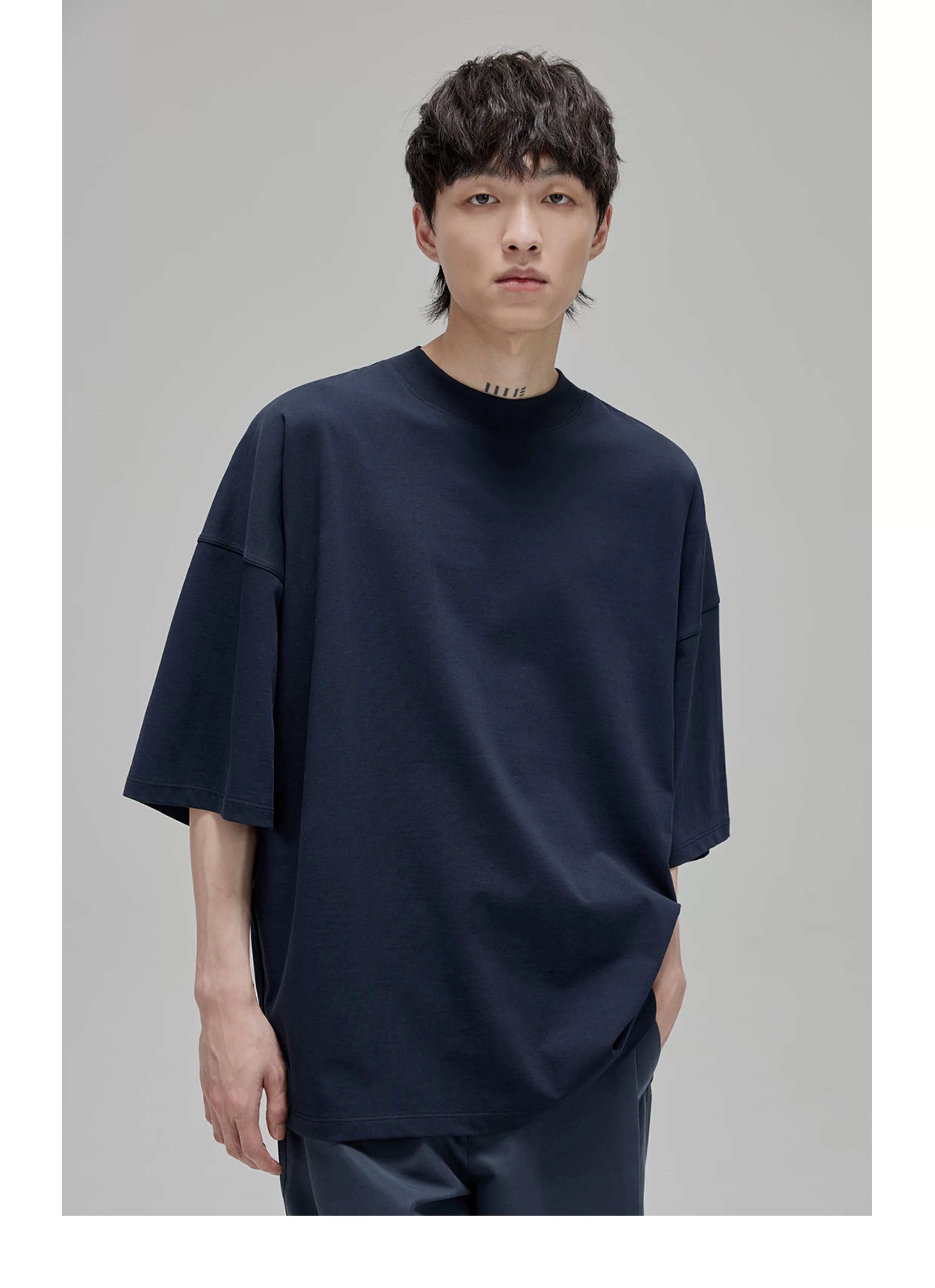 Vintage Ribbed Half Sleeve Tees