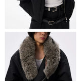 Waterproof Detachable Fox Fur Padded Coat