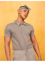 Men's Slim Light Gray Polo Shirt