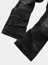 Stretchy Washed Flared Jeans