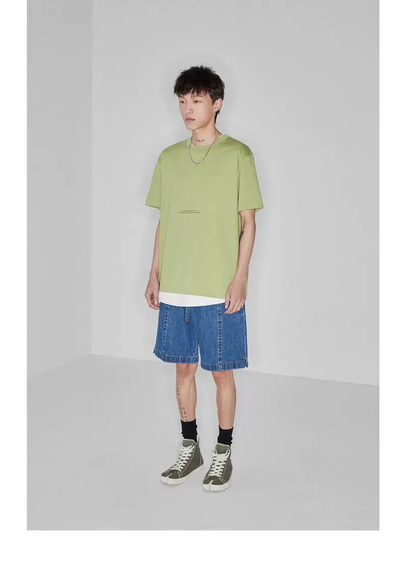 Double-sided Color-block Printed Pima Cotton Tee