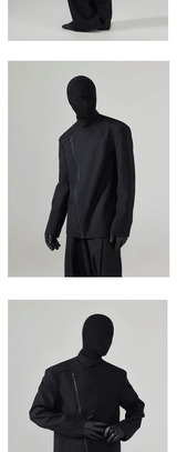 Black Loose Men's Suit Coat