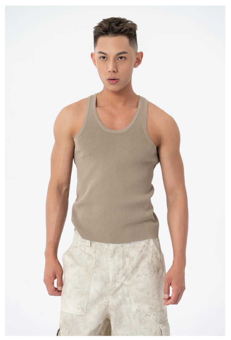 Men's Ribbed Sports Tank Tops