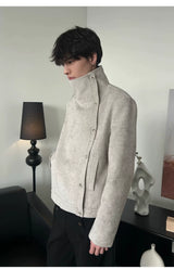 Vintage Irregular Floral Textured Fencing Jacket