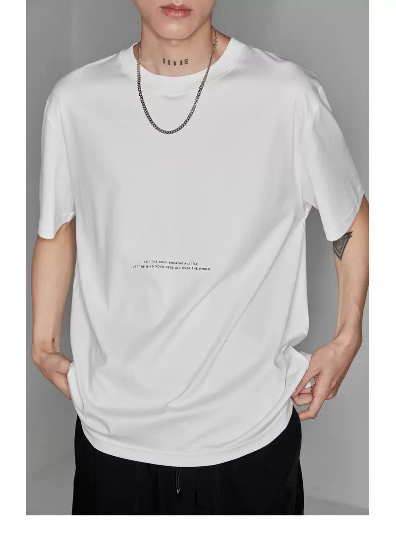 Double-sided Color-block Printed Pima Cotton Tee