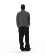 Turtleneck Merino Wool Cashmere Cardigan