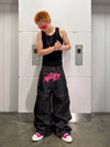 2000s Pink Baby Bootleg Straight Jeans