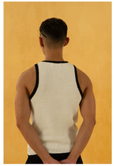 Men's Color Block Rib Knit Vest