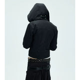 Short Detachable Hooded Waterproof Trench Coat