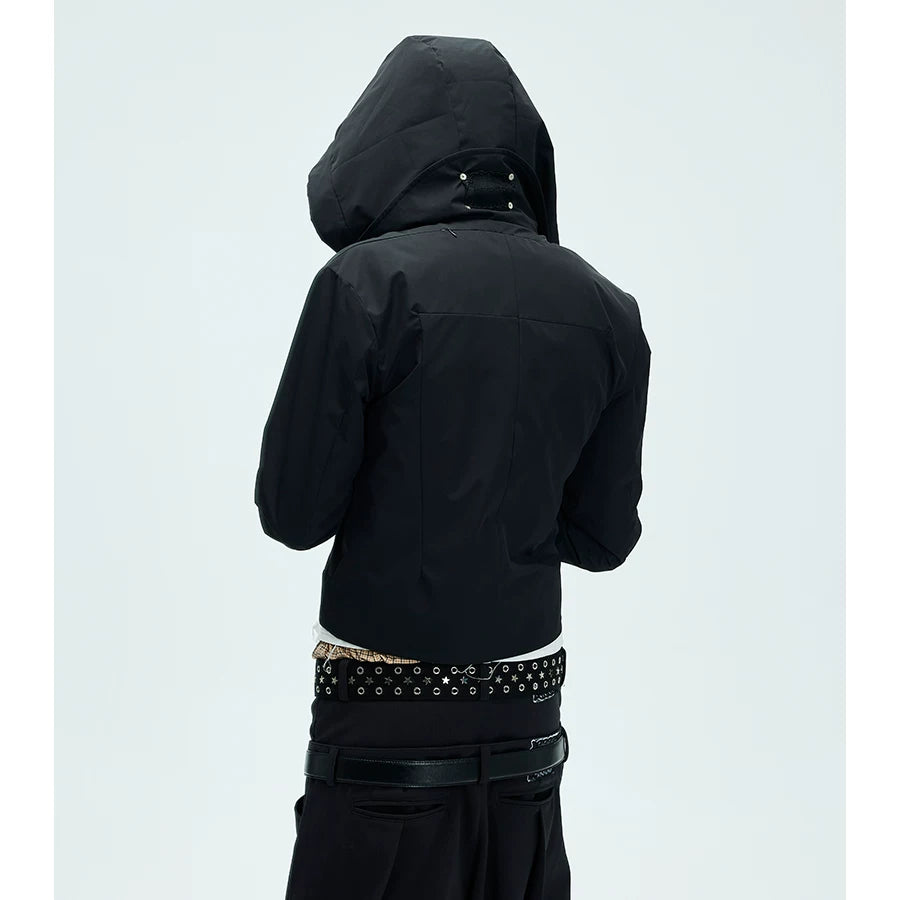 Short Detachable Hooded Waterproof Trench Coat