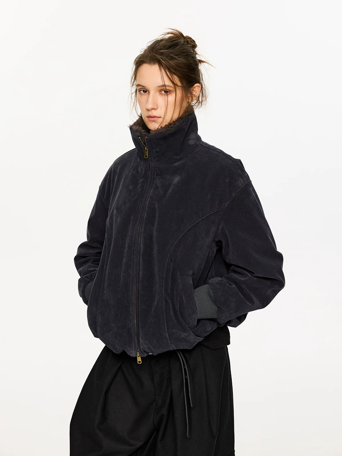 Men's Suede Lapel Winter Teddy Coat
