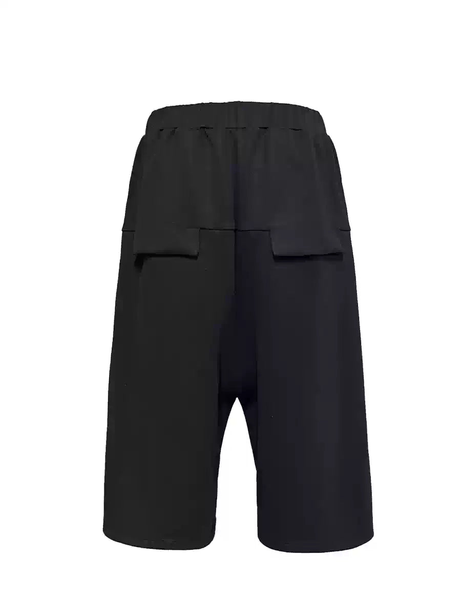 Pocketed Low-Rise Tencel Shorts