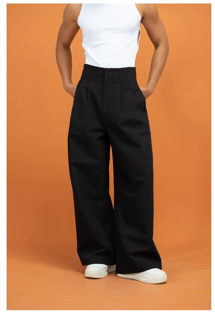 Black High Waist Wide Leg Pants