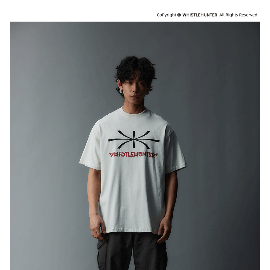 Vintage Off-white Loose Printed Logo Tee