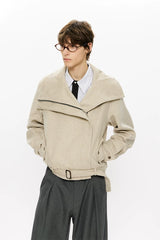 50% Merino Wool Set-Shoulder Zip Jacket