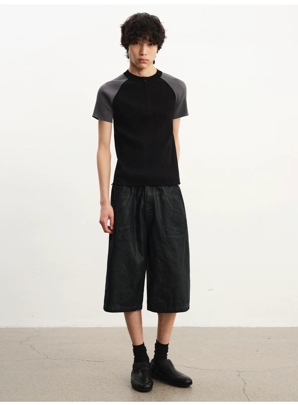 Half-zip Raglan Sports Breathable Tee