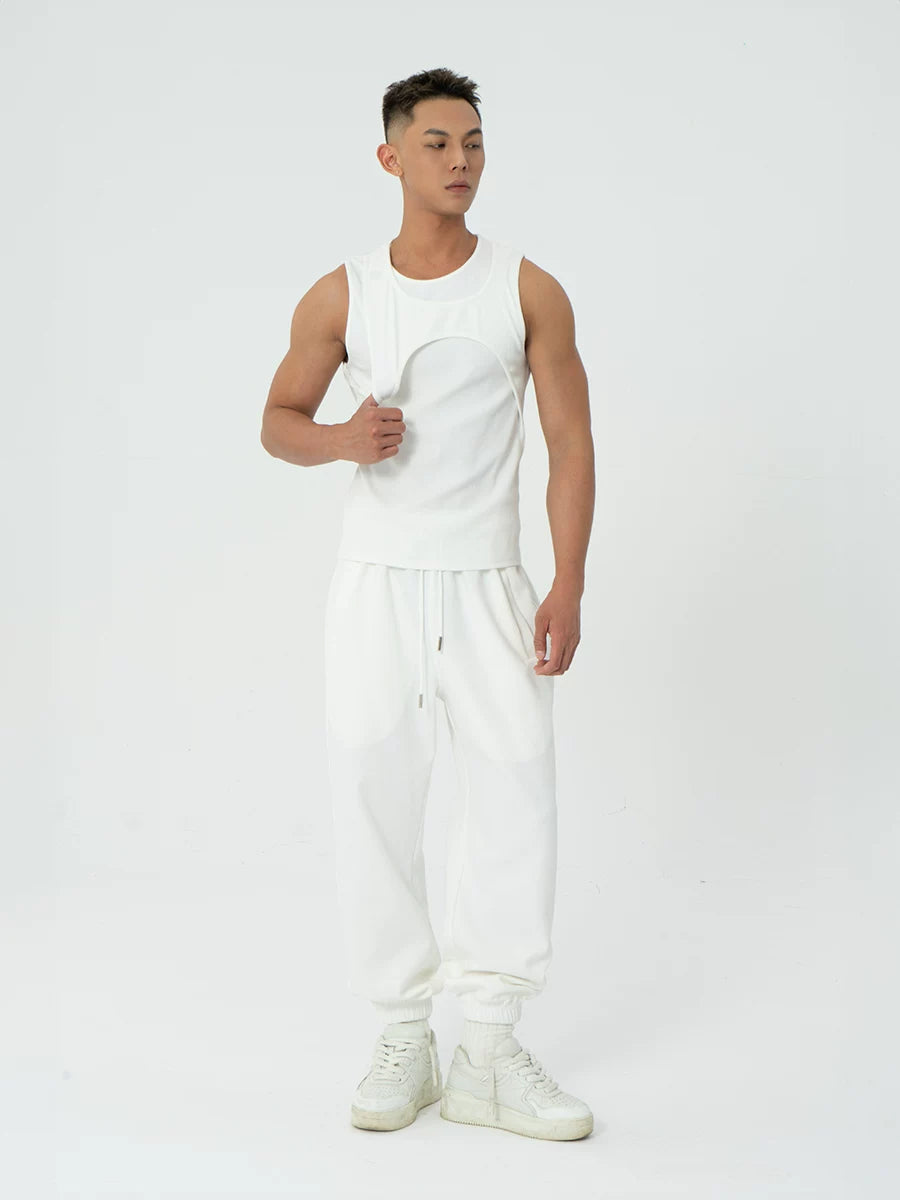 Men's Slim Fit Ribbed Athletic Tank
