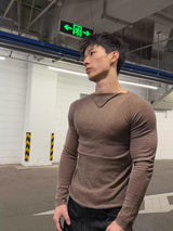 Lightweight Wool Slim Triangle Neck Sweater