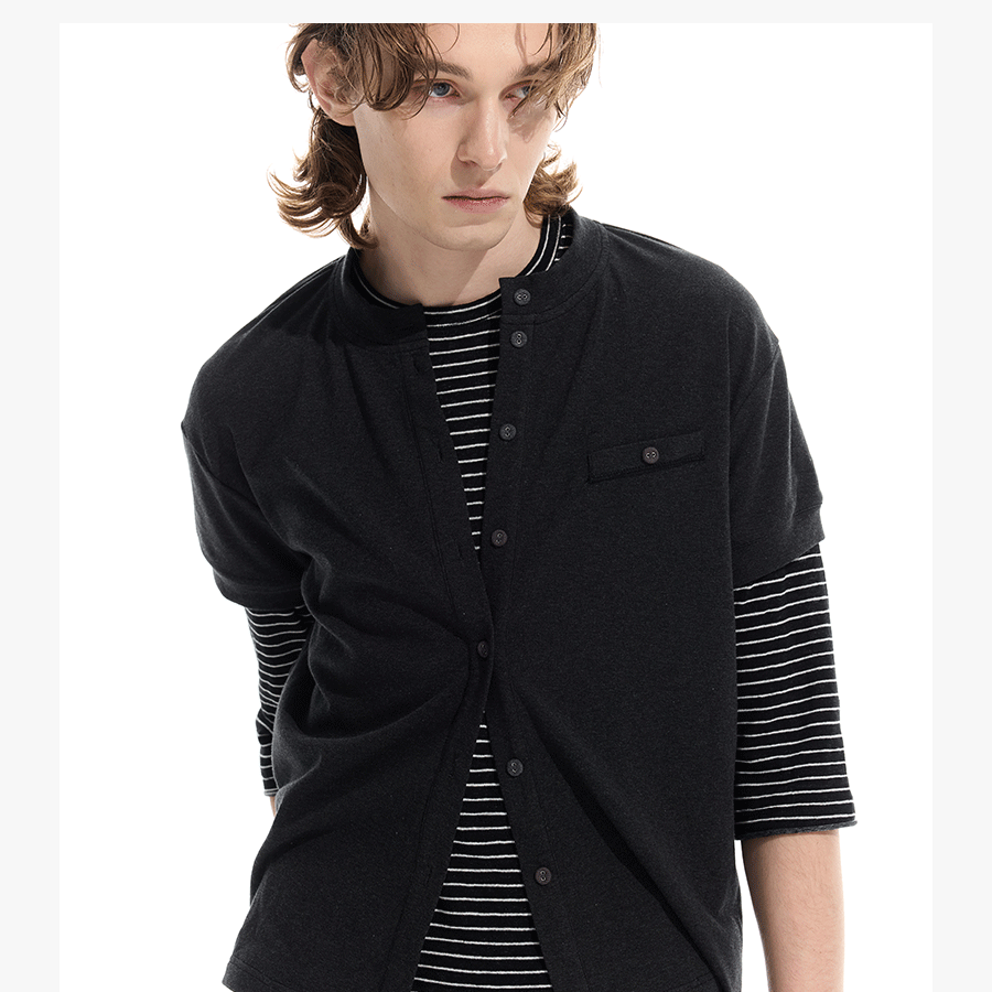 Premium Wool Blend Straight Shoulder Cardigan