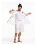 White Embroidered Long Sleeve Shirts