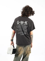 Washed Distressed Vintage Wide Neck Tees