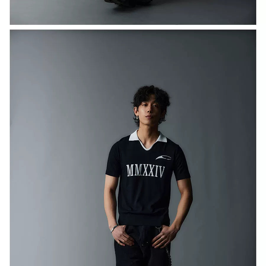 Old Money V-Neck Blend Polo Shirts