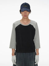 Gas Blue Long Brim Distressed Caps