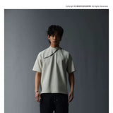 Short Sleeve Mock Neck Zip Tee