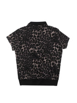 Leopard Print Stretchy Slim Fit Polo