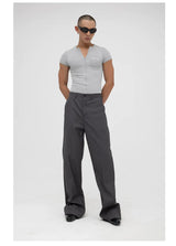 Men's Vintage Flared Slit Hem Pants