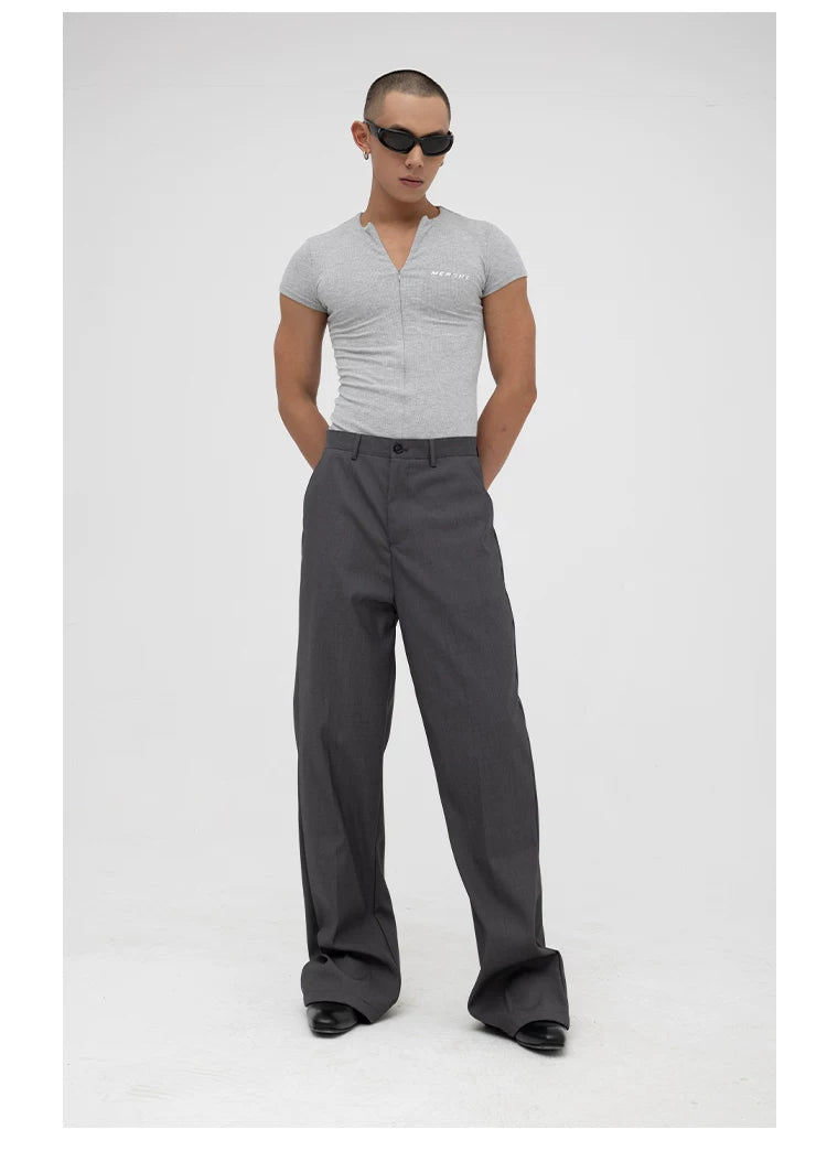 Men's Vintage Flared Slit Hem Pants