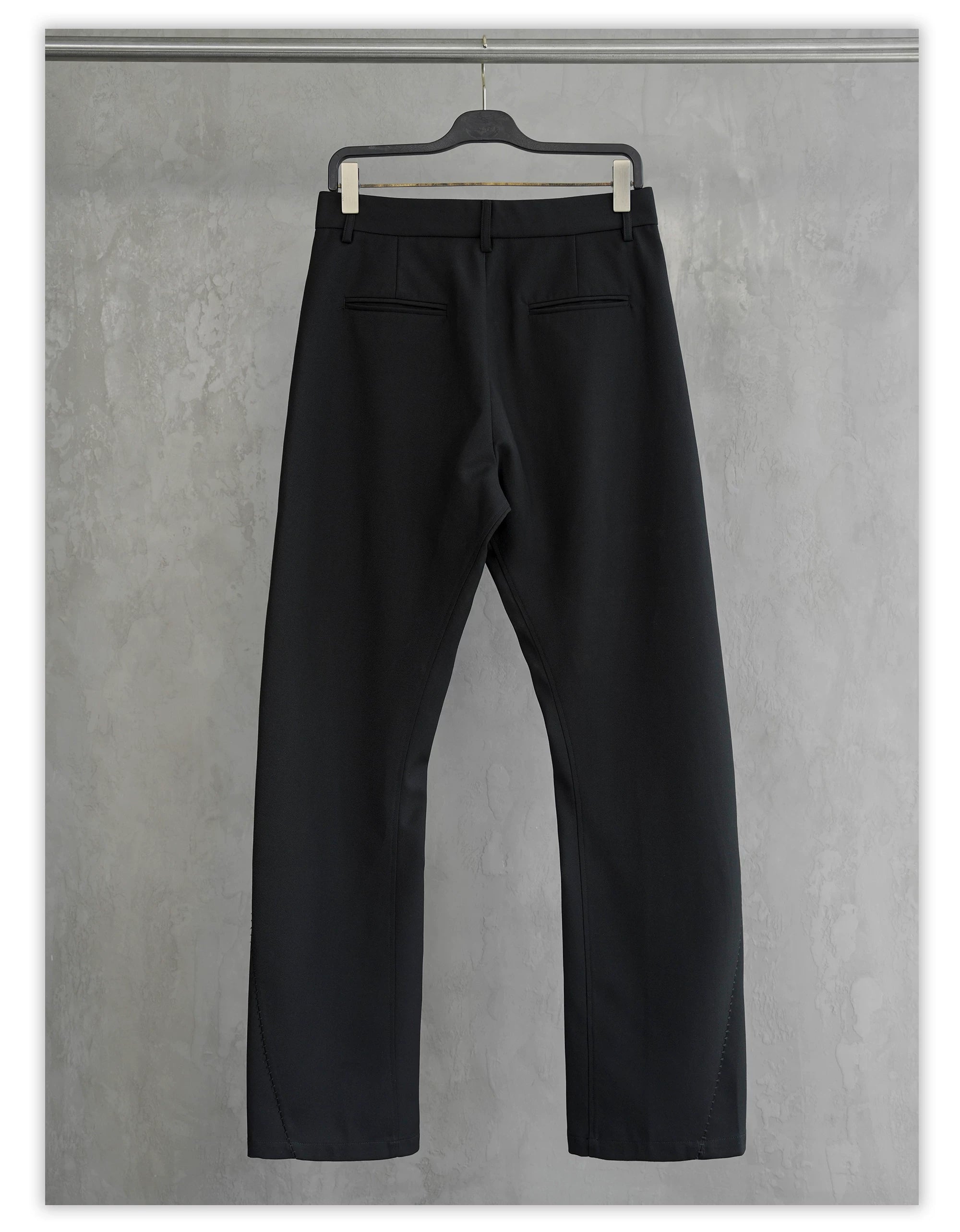 Matte Black Wrinkle-Resistant Dress Pants