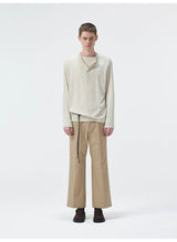 Long Sleeve Linen Tencel Blend Tees