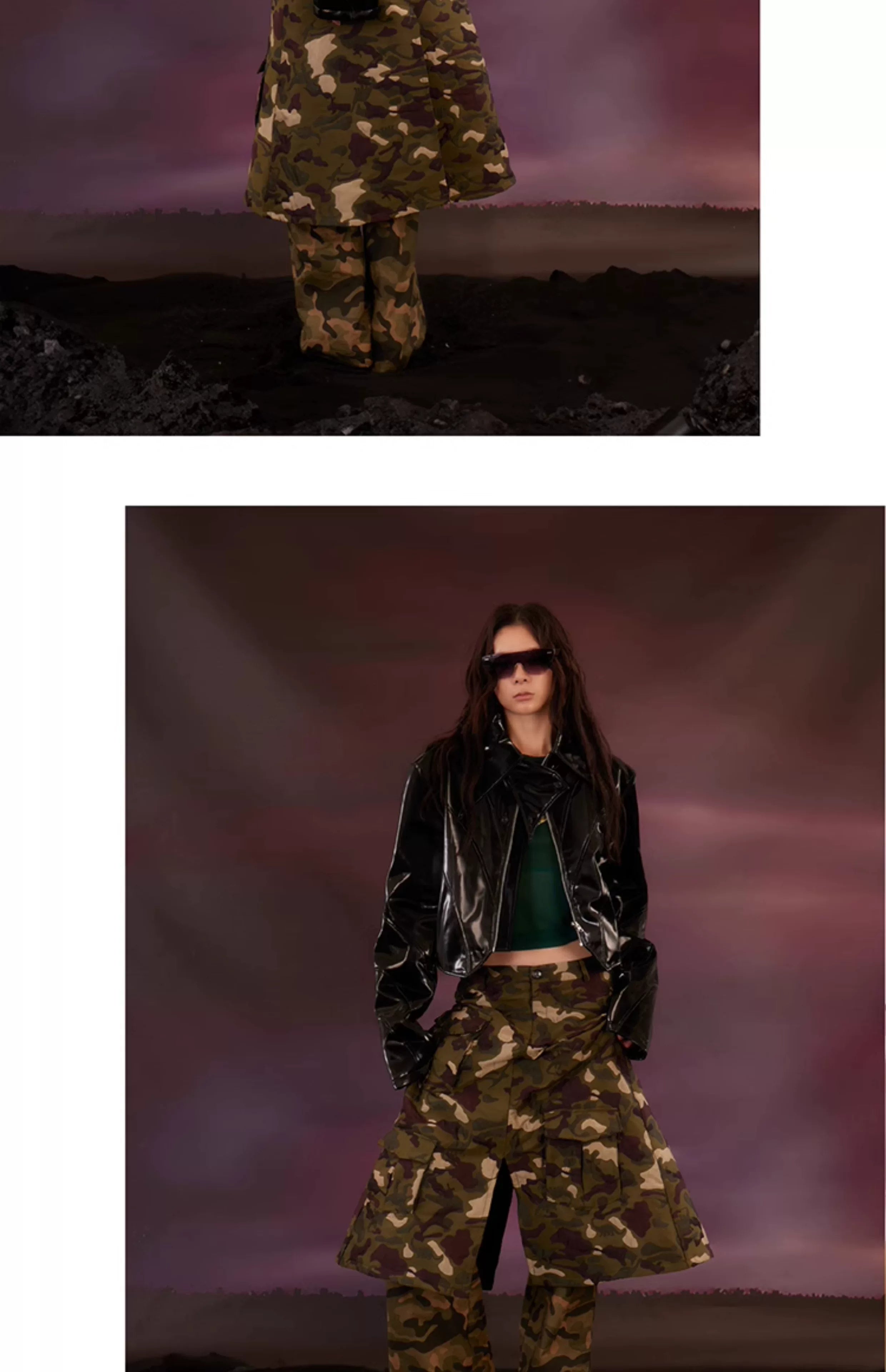 Cute Unisex Military Double-layer Dinosaur Skort