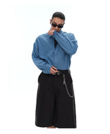 Men's Misty Blue Long Sleeve Shirts