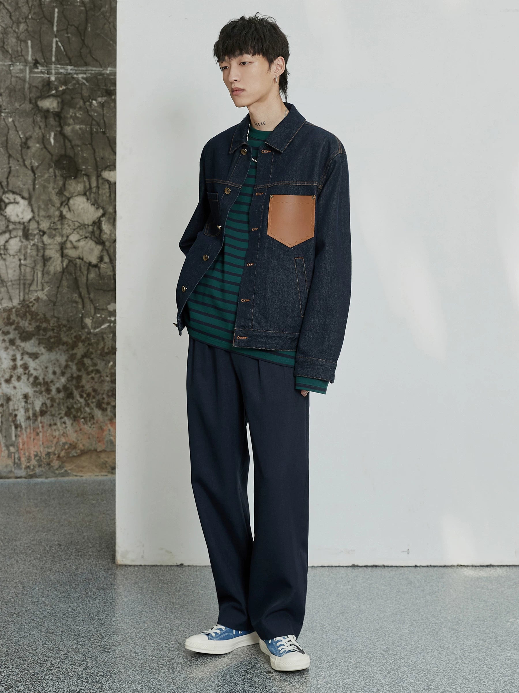 Pleated Wide Leg Suit Pants