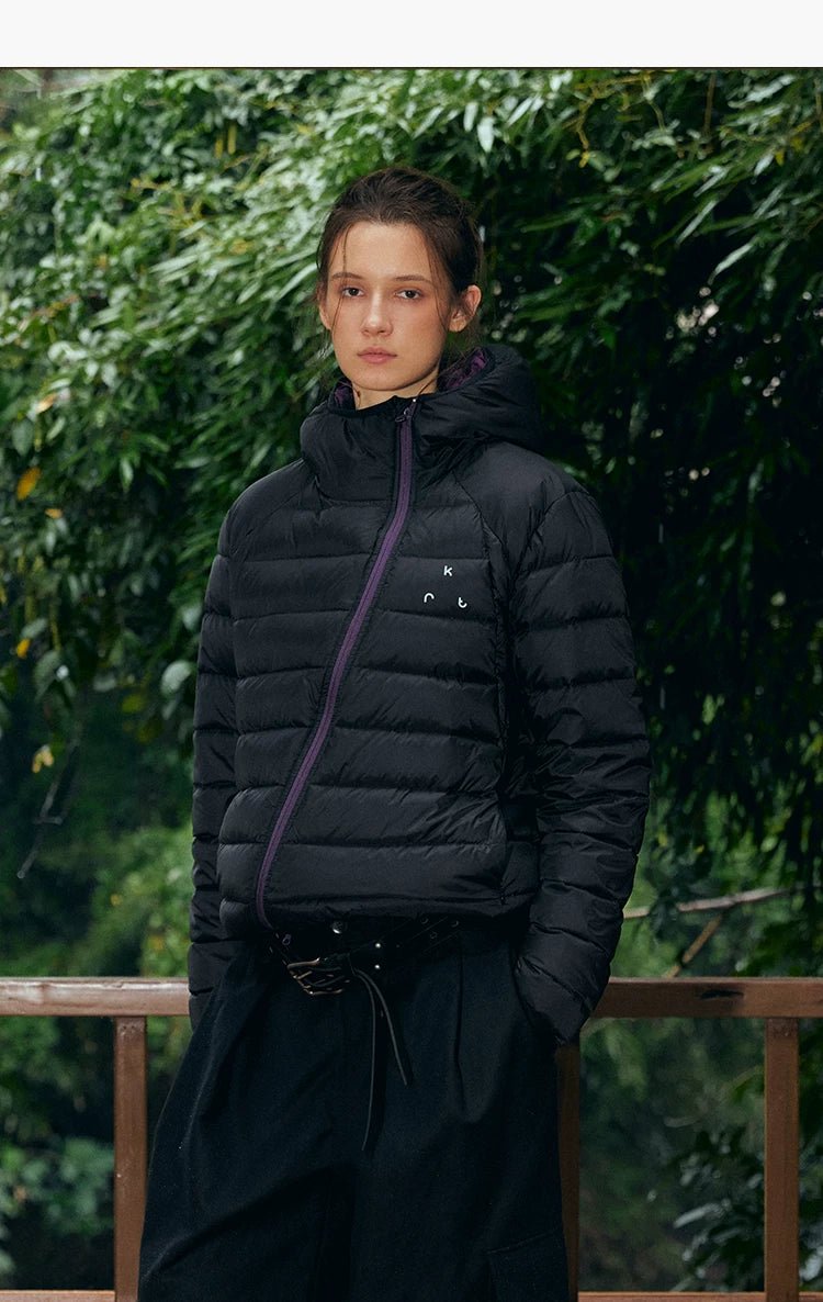 Lightweight Hooded 90% Down Water-repellent Jacket