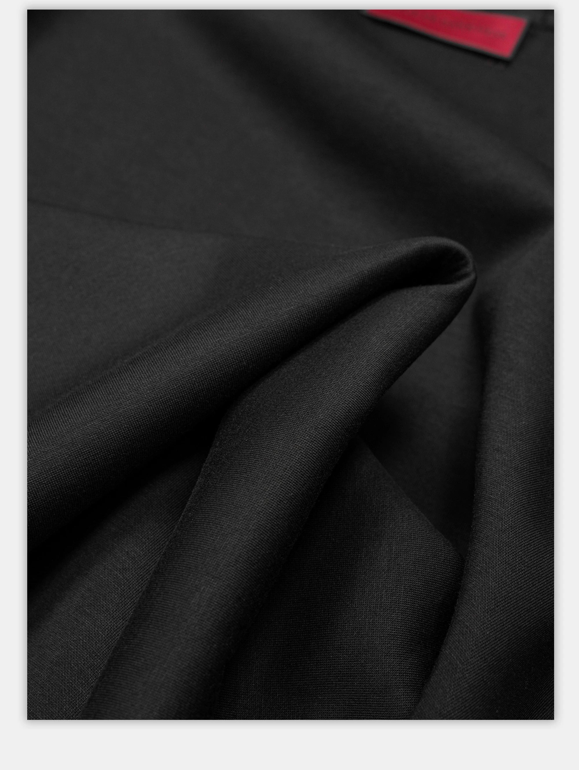 Black Boxy Short Sleeve Modal Tee